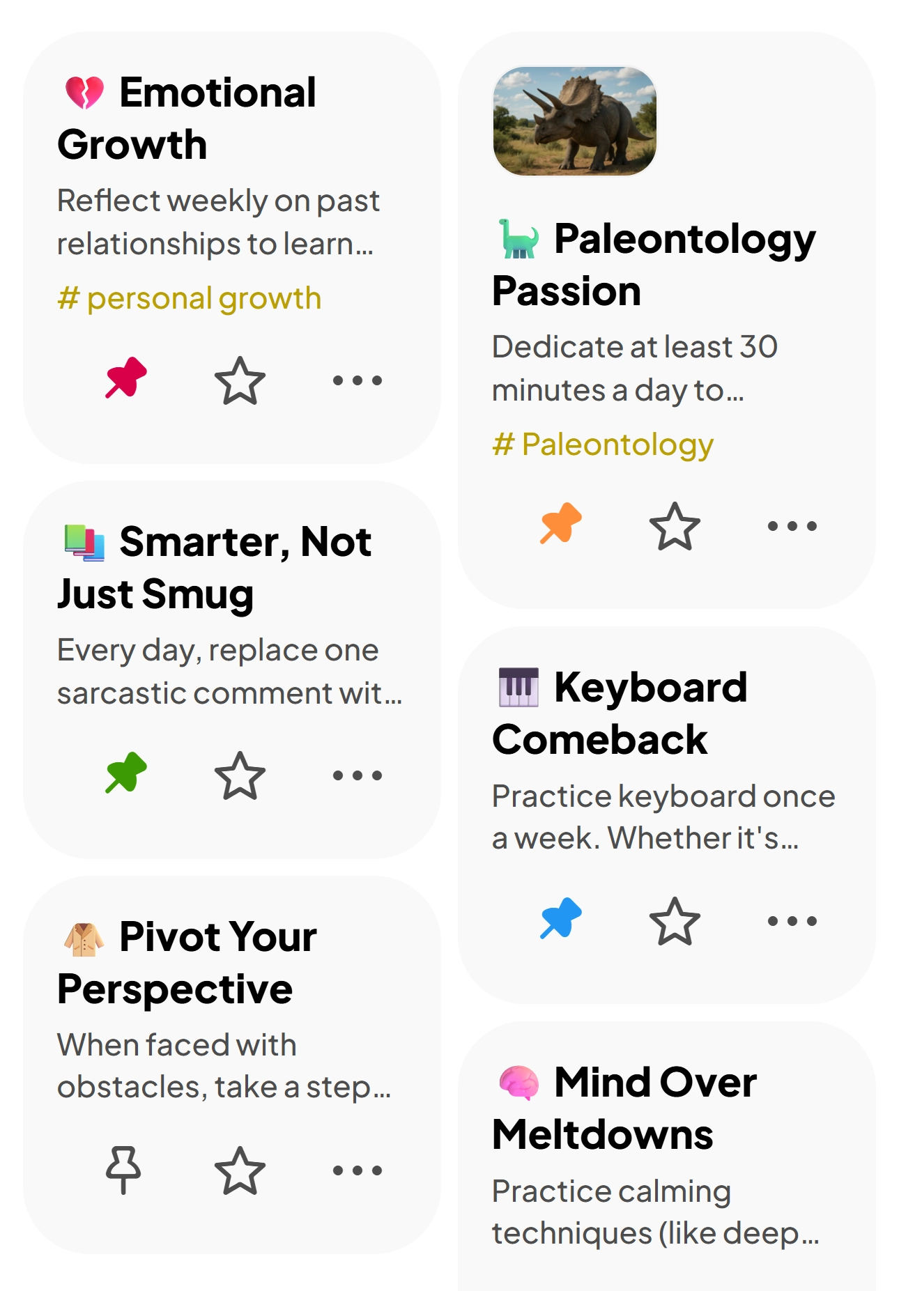 Color-coded quick notes with priority tags in LeadMe productivity system